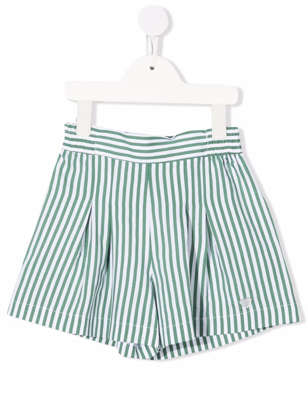 Monnalisa striped fitted shorts - Green von Monnalisa