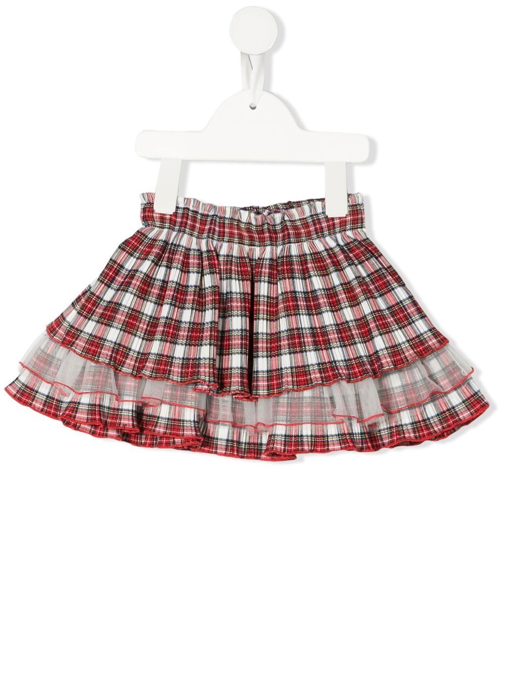 Monnalisa tartan check pattern skirt - Red von Monnalisa