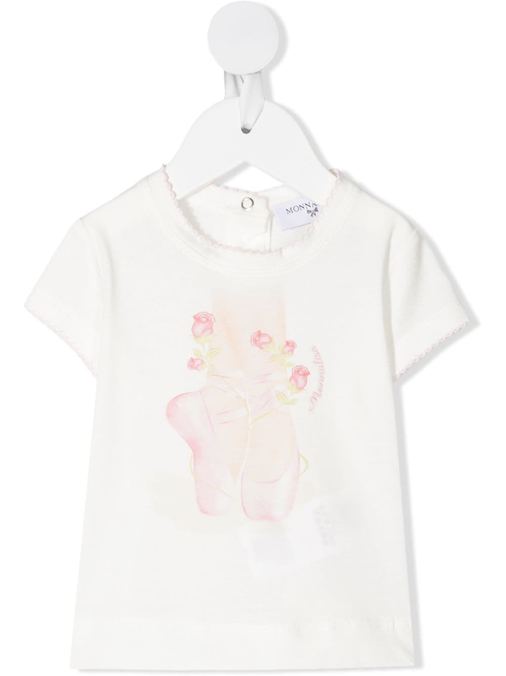 Monnalisa teddy bear print T-shirt - White von Monnalisa