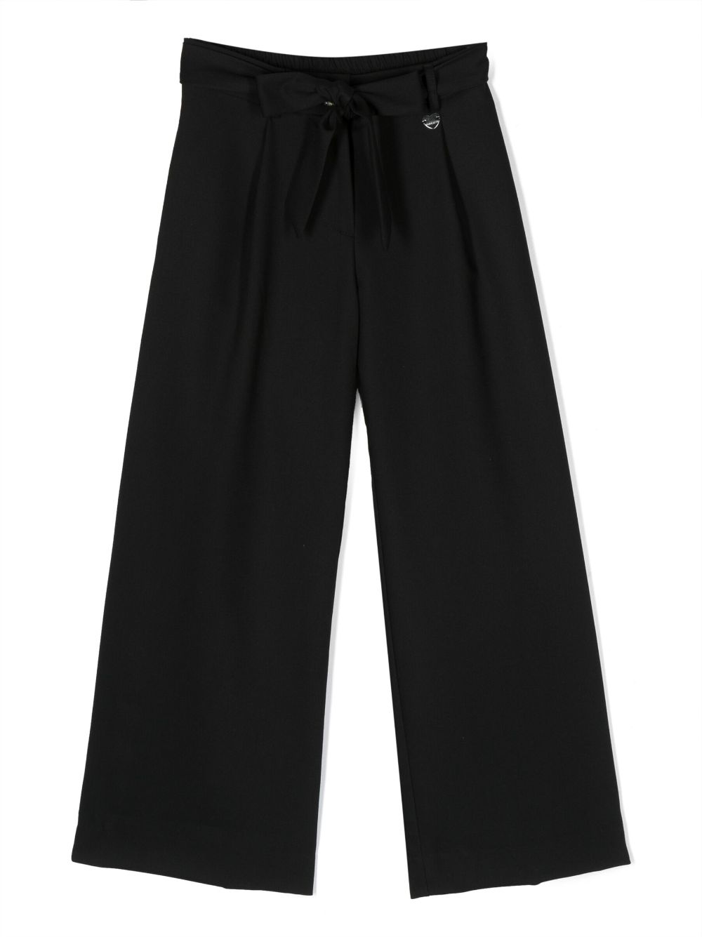 Monnalisa tie-fastening wide-leg trousers - Black von Monnalisa