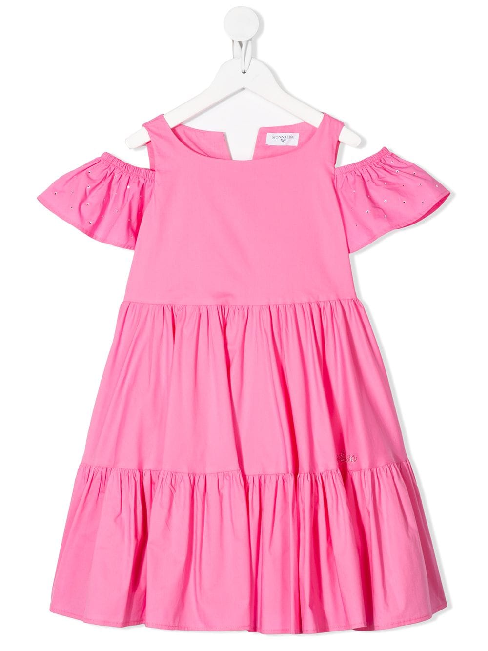 Monnalisa tiered short dress - Pink von Monnalisa