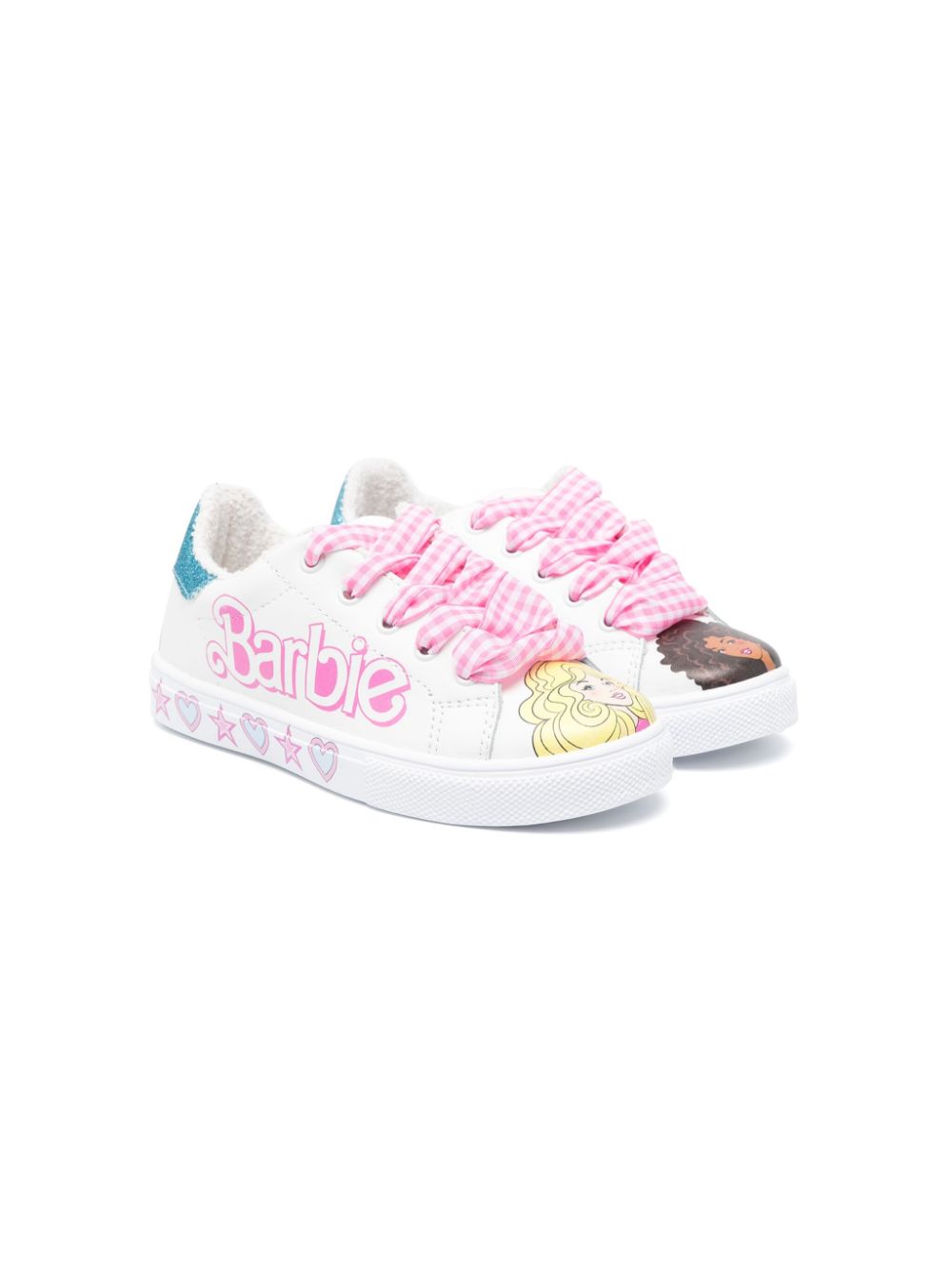 Monnalisa x Barbie Bicast leather sneakers - White von Monnalisa