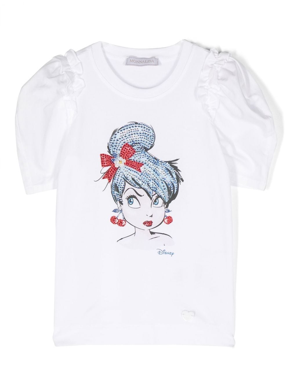 Monnalisa x Disney rhinestone-embellished T-shirt - White von Monnalisa