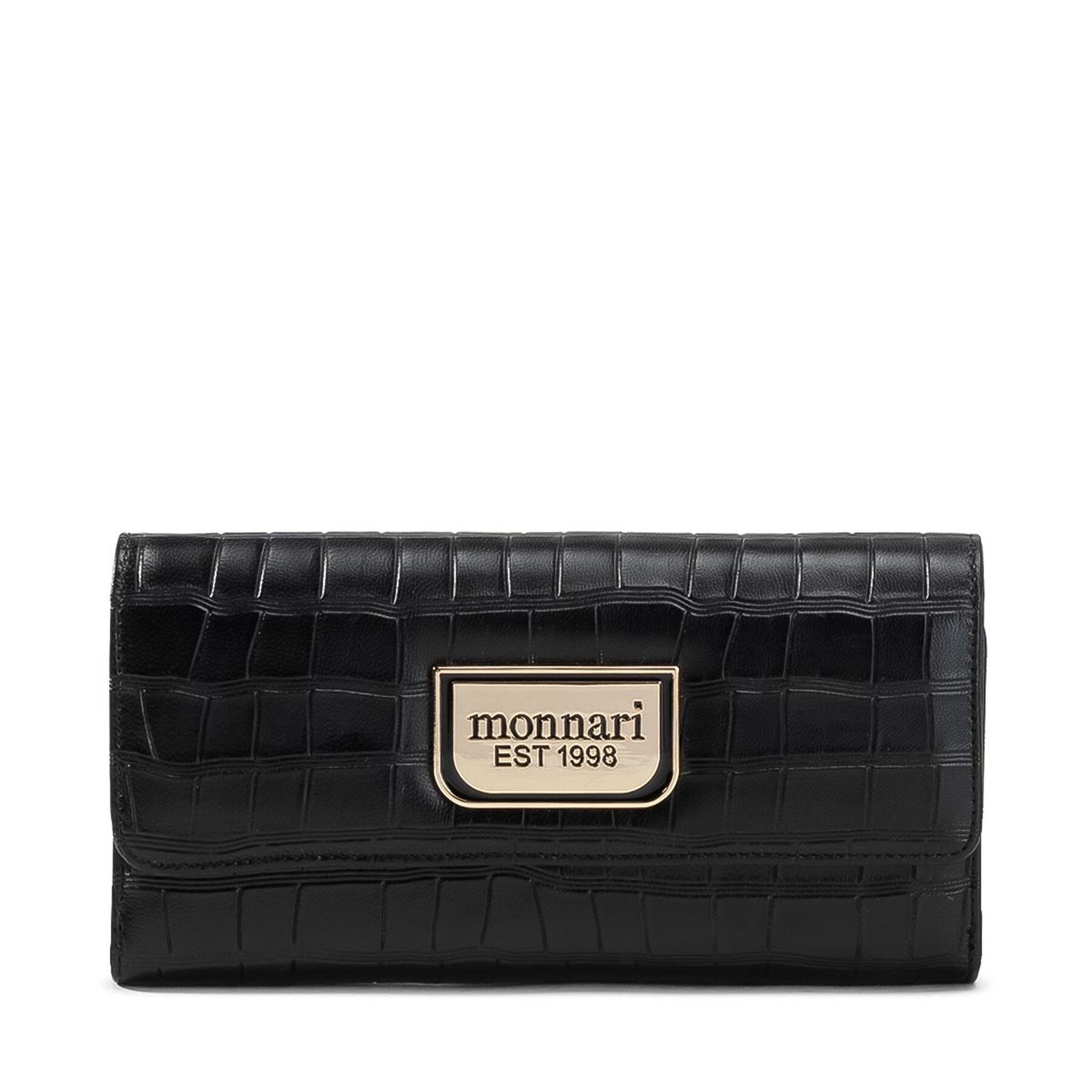 Große Damen Geldbörse Monnari PUR0210-020 Black Croco von Monnari