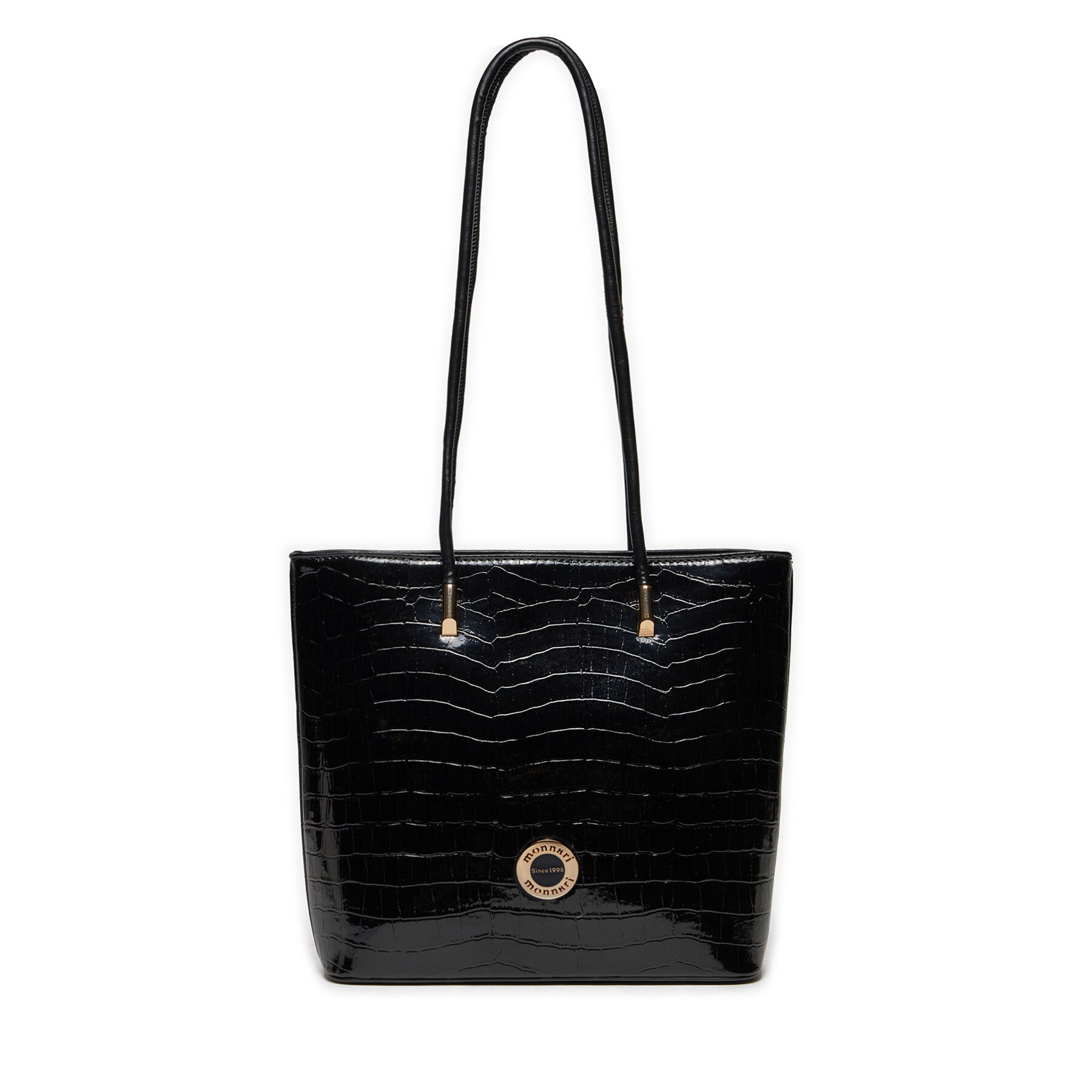 Handtasche Monnari BAG0350-020 Czarne Lakierowe Croco von Monnari