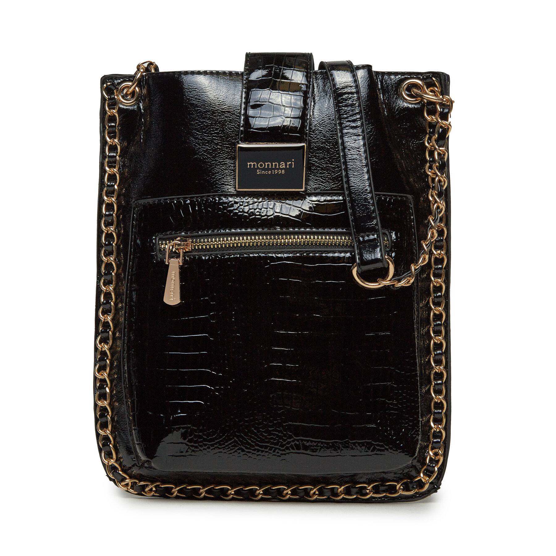 Handtasche Monnari BAG3290-M20 Czarny Lakier von Monnari