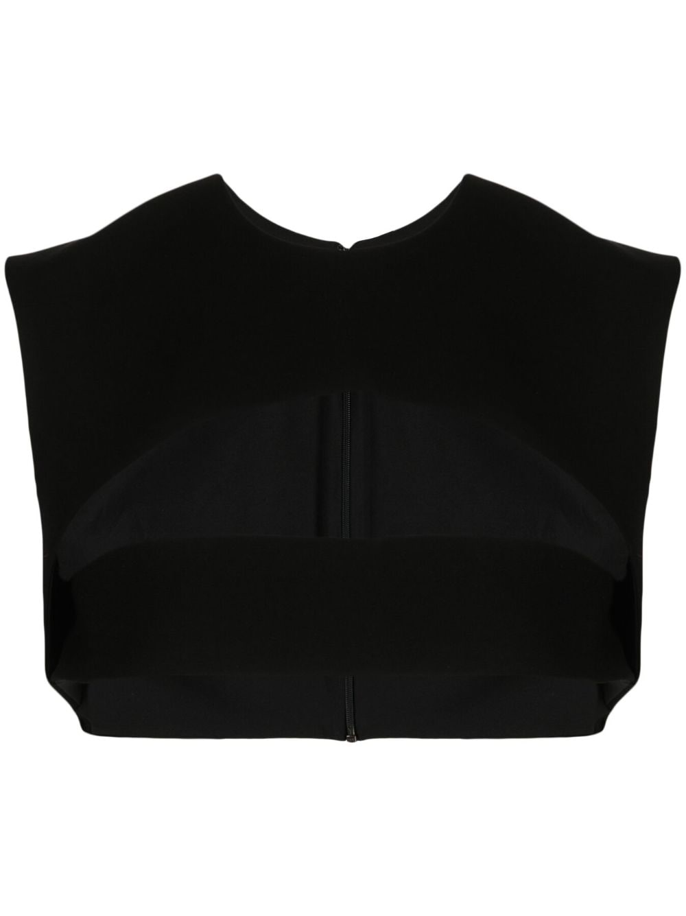 Mônot T cut-out crop top - Black von Mônot