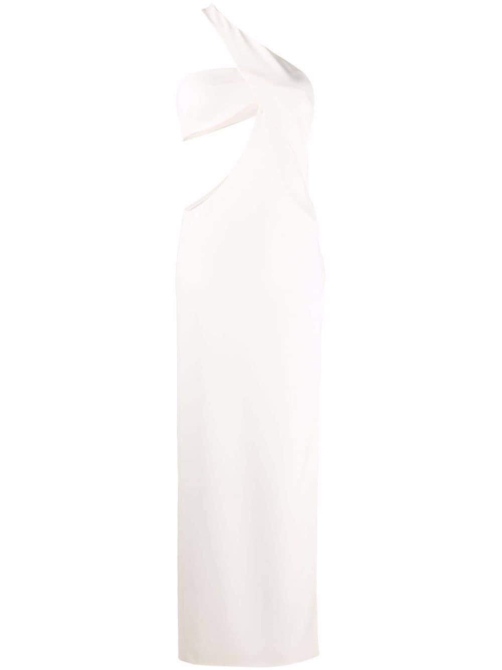 Mônot asymmetric cut-out gown - White von Mônot