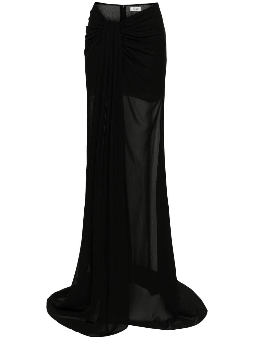 Mônot draped crepe maxi skirt - Black von Mônot