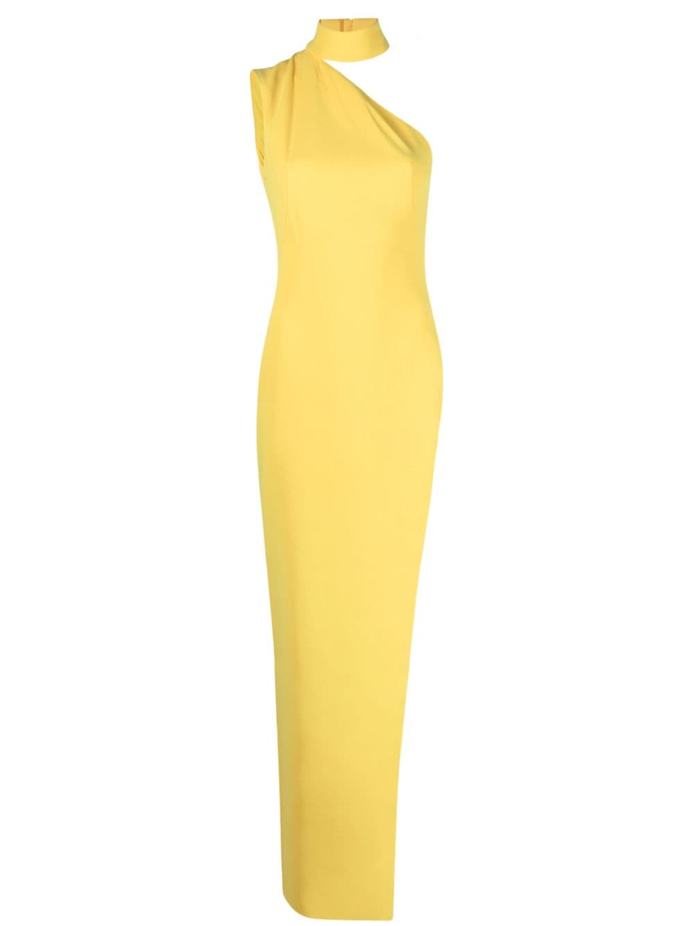 Mônot one-shoulder side-slit dress - Yellow von Mônot