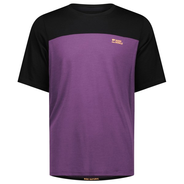 Mons Royale - Diversion Merino Bike Jersey S/S - Velotrikot Gr L;M;S;XL;XXL lila;schwarz;türkis von Mons Royale