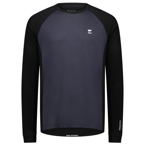 Mons Royale - Tarn Merino L/S - Merinolongsleeve Gr XXL blau/schwarz von Mons Royale