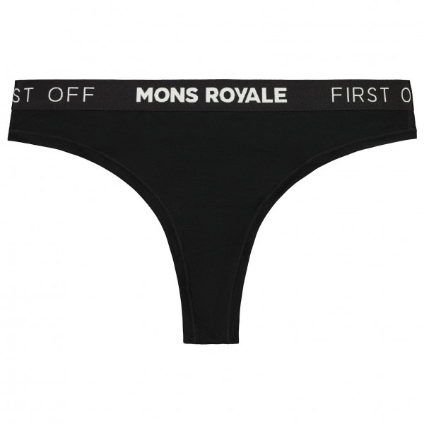 Mons Royale - Women's Merino Thong - Merinounterwäsche Gr XL schwarz von Mons Royale