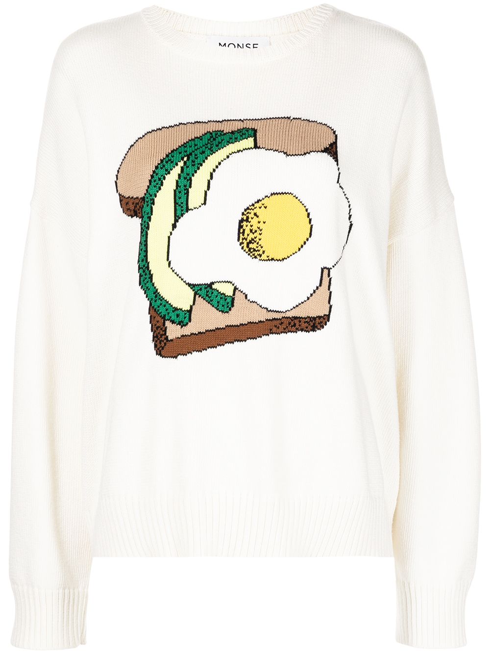 Monse Avocado Toast merino-knit jumper - White von Monse