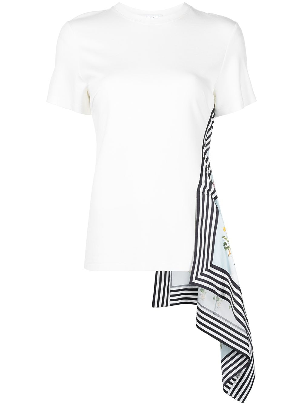 Monse asymmetric graphic-print hybrid T-shirt - White von Monse