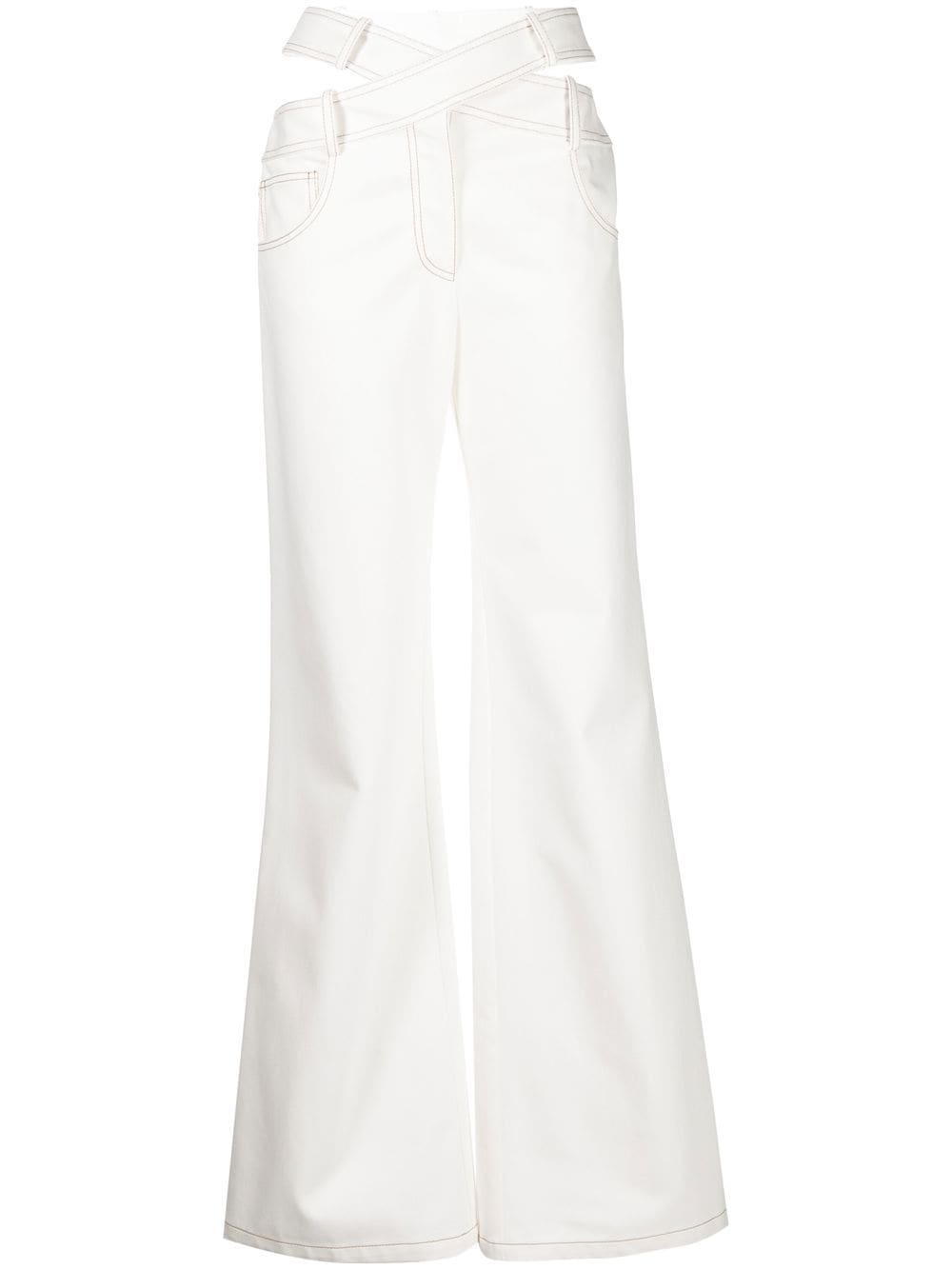 Monse criss-cross wide-leg jeans - White von Monse