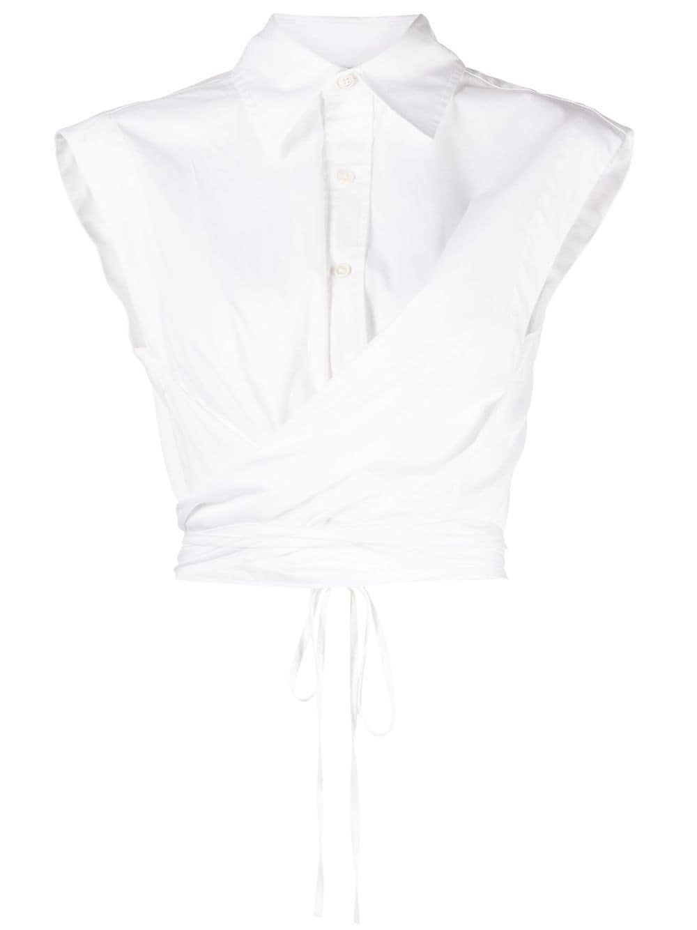 Monse cropped wraparound shirt - White von Monse