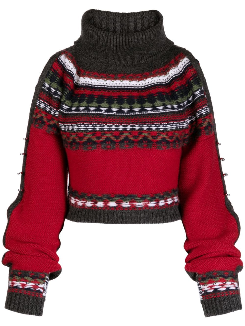 Monse patterned-intarsia knit jumper - Red von Monse