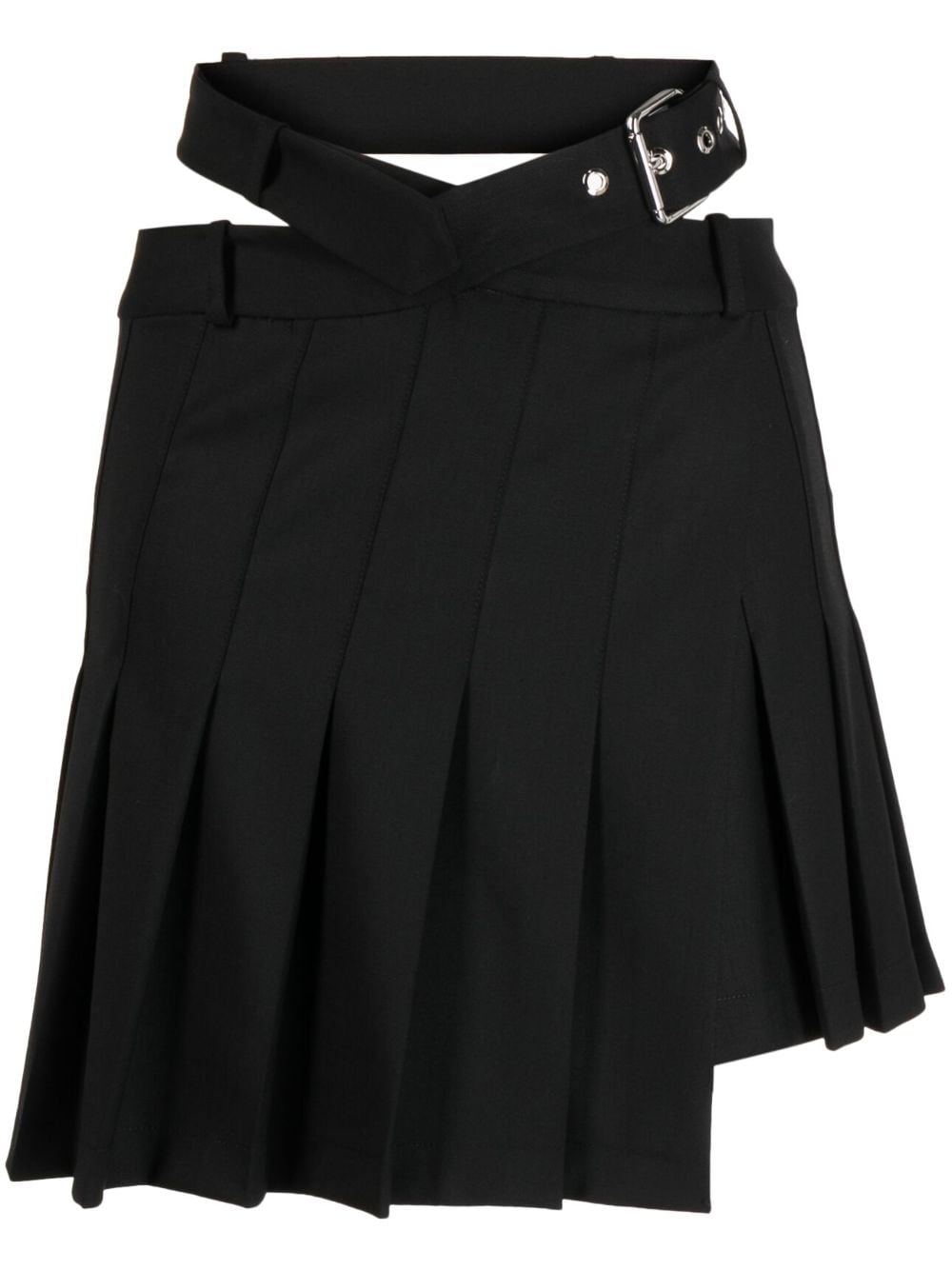 Monse pleated asymmetric mini skirt - Black von Monse