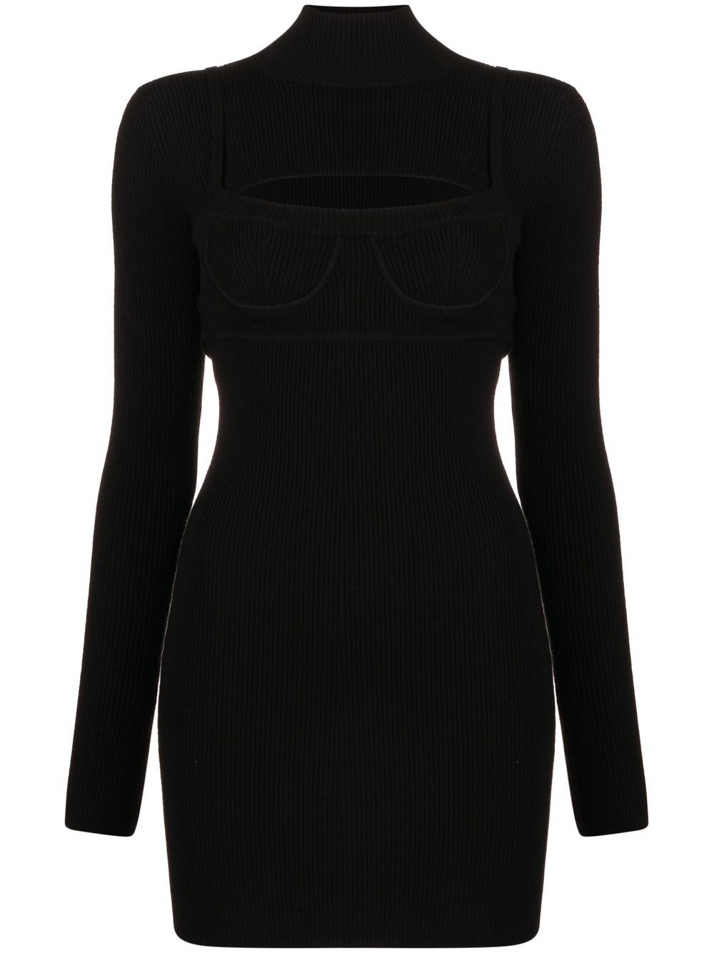 Monse ribbed-knit bodycon mini dress - Black von Monse