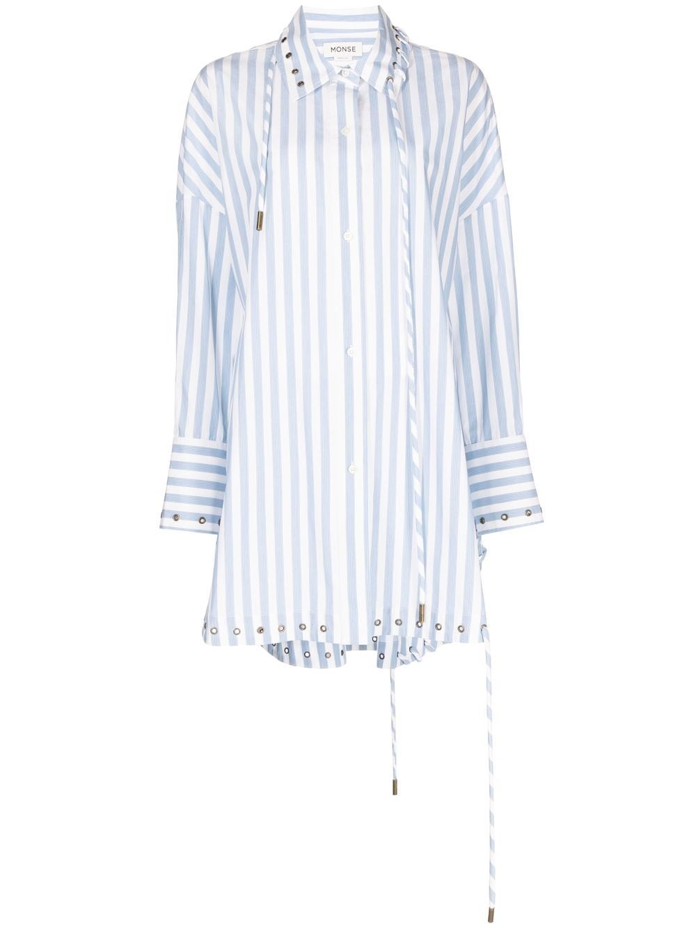 Monse stripe-pattern cotton shirt - Blue von Monse