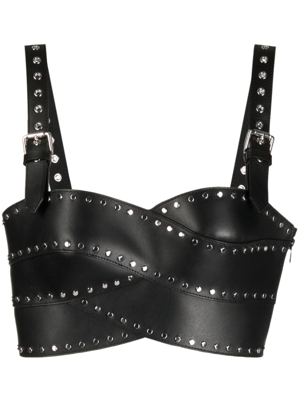 Monse stud-detail leather bustier top - Black von Monse