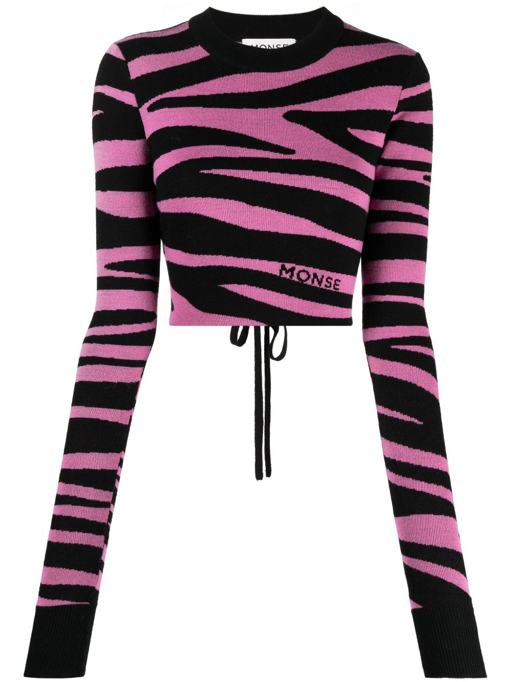 Monse zebra-knit cropped jumper - Pink von Monse