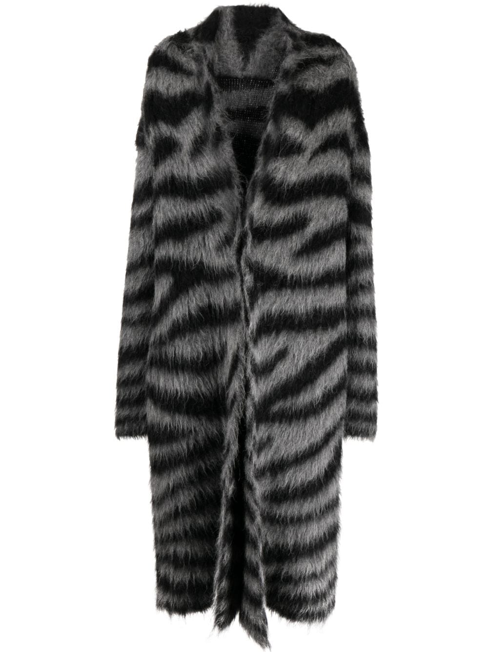 Monse zebra-print long cardigan - Grey von Monse