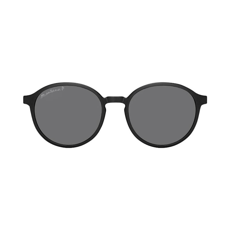 Montana Magnetic Clip-on mit polarisierten Rauch-Solargläsern schwarz CLIP-MRC4-1 von Montana Eyewear