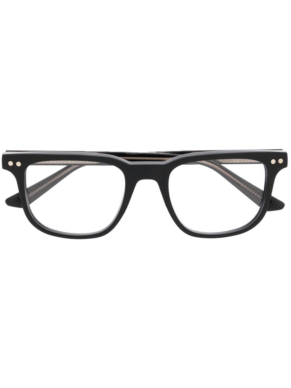 Montblanc logo-detail square frame glasses - Black von Montblanc