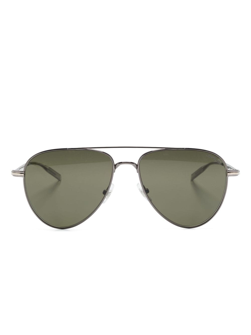 Montblanc logo-print round-frame sunglasses - Black von Montblanc
