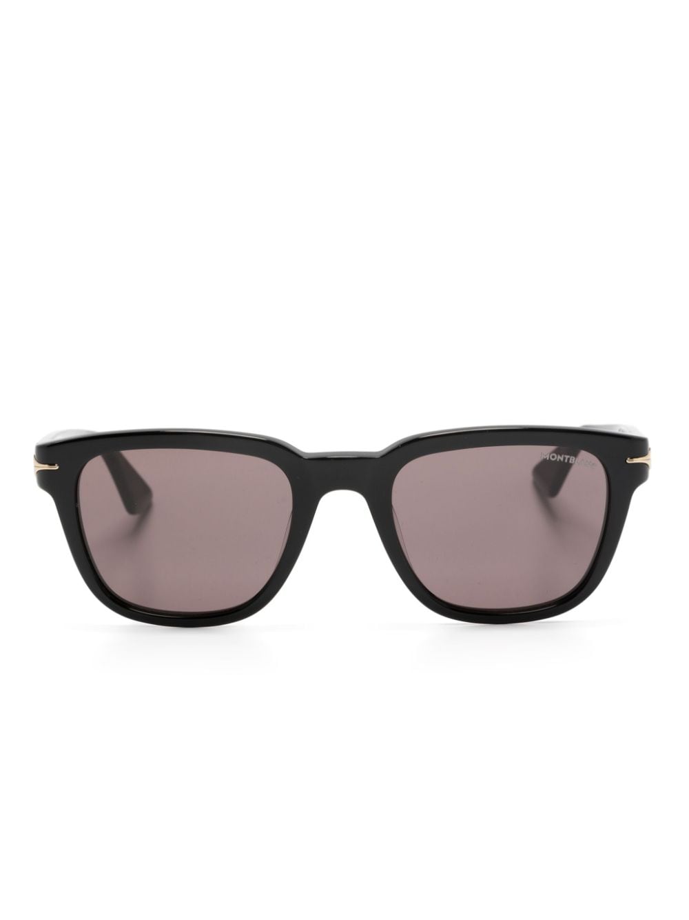 Montblanc rectangle-frame logo sunglasses - Black von Montblanc