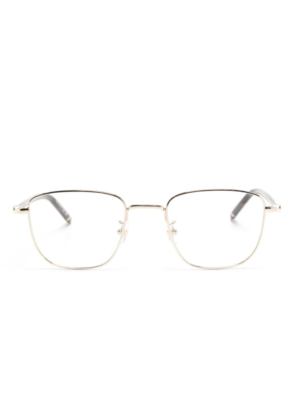 Montblanc tortoiseshell-effect square-frame glasses - Gold von Montblanc