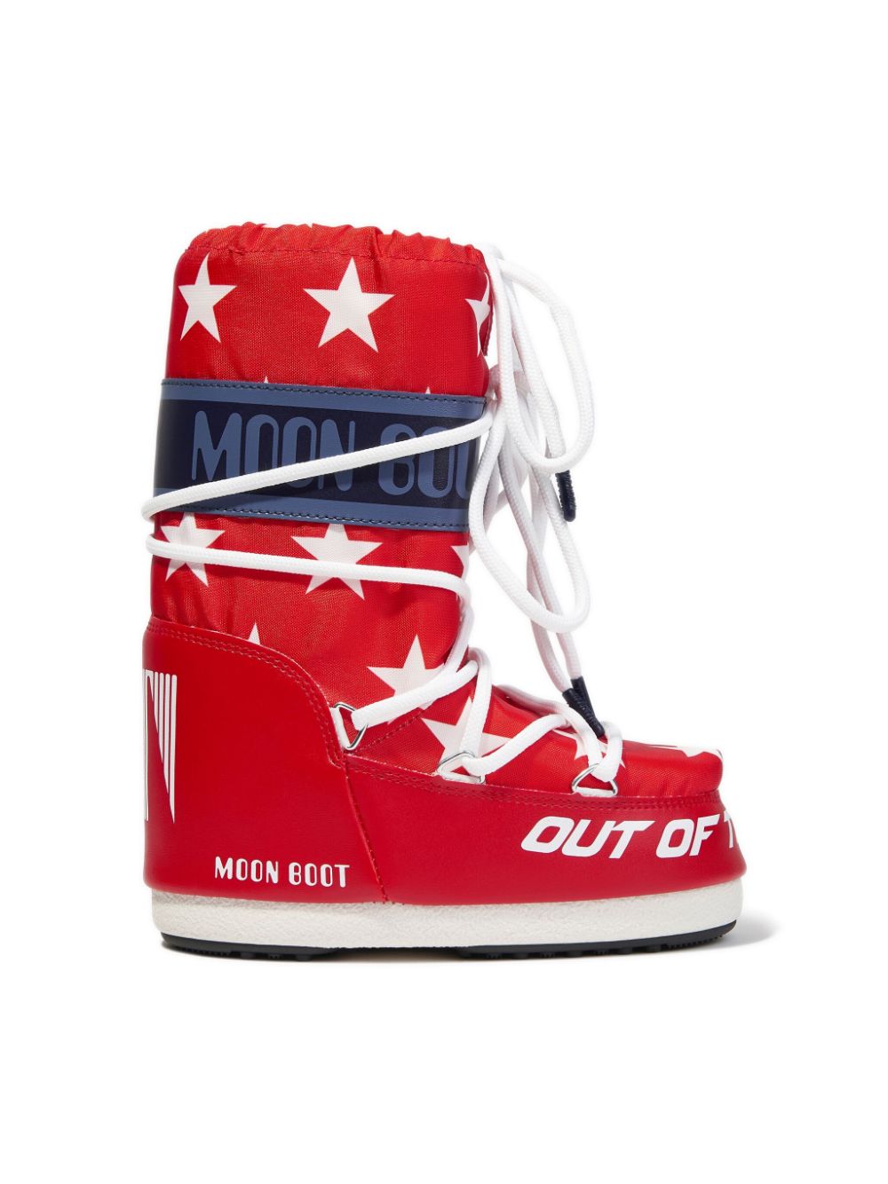 Moon Boot Kids Icon logo-print snow boots - Red von Moon Boot Kids