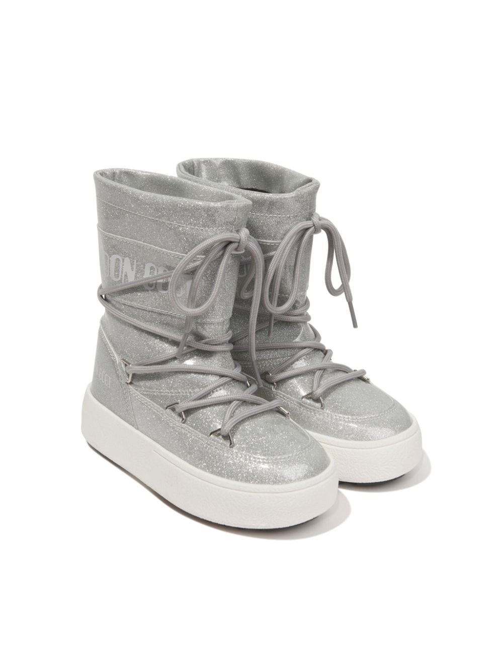 Moon Boot Kids Jtrack Glitter snow boots - Silver von Moon Boot Kids