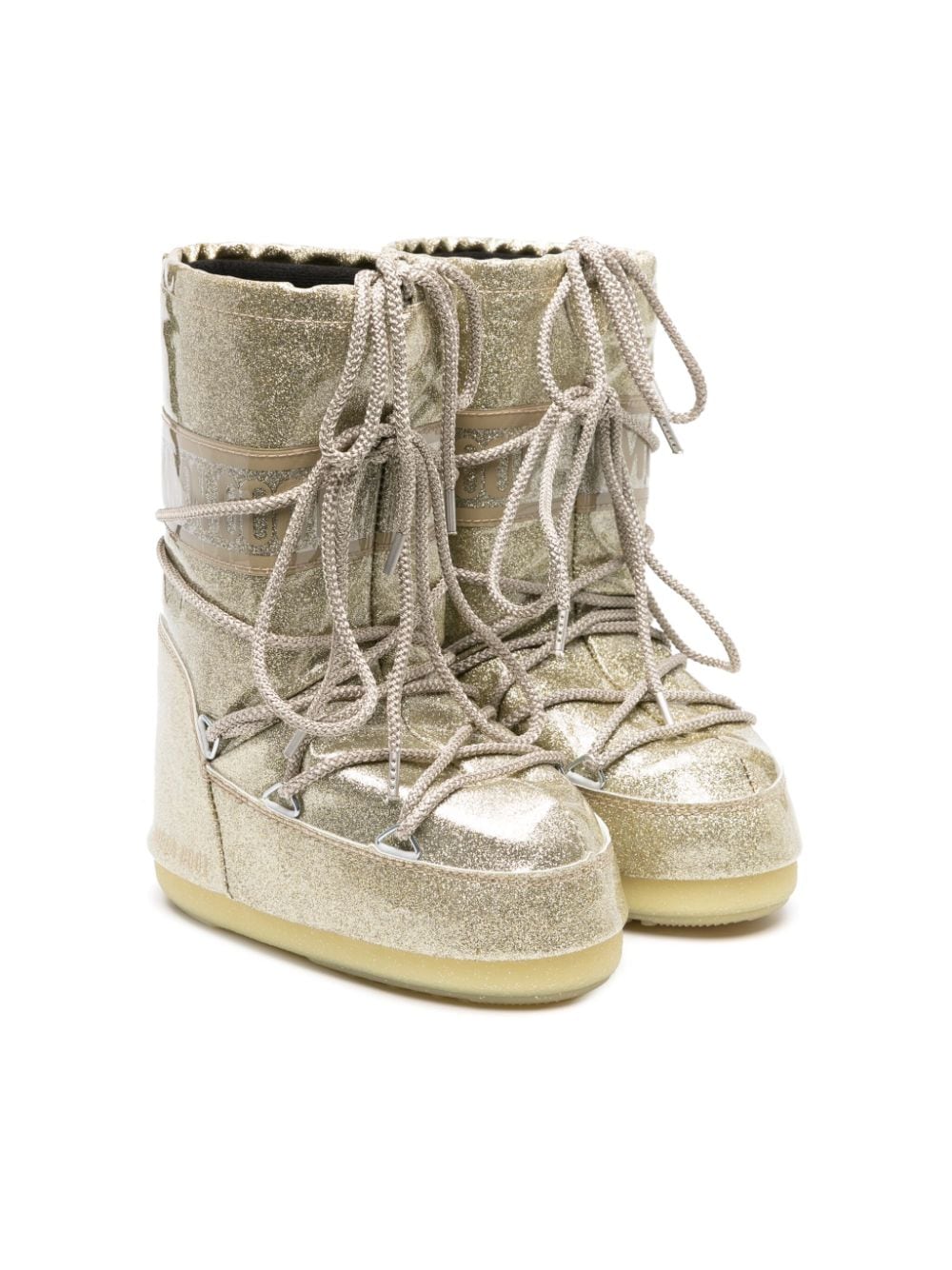 Moon Boot Kids Jtrack Tube glitter snow boots - Gold von Moon Boot Kids