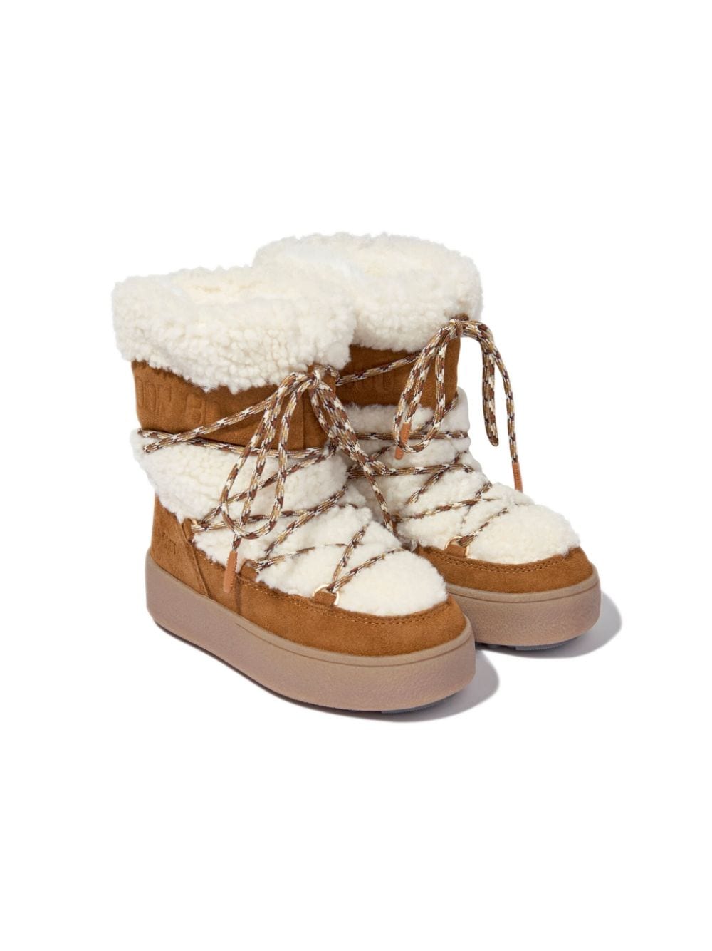 Moon Boot Kids Ltrack Tube shearling boots - Brown von Moon Boot Kids