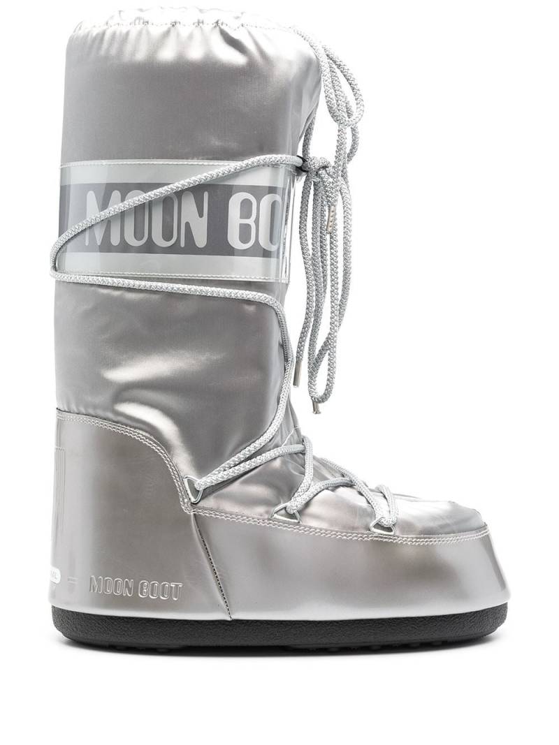 Moon Boot Kids Icon Junior lace-up snow boots - Silver von Moon Boot Kids