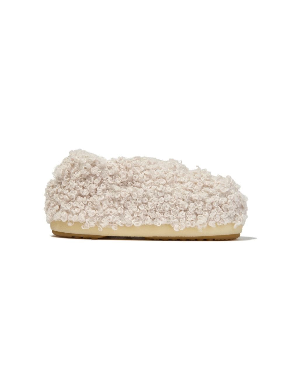 Moon Boot Kids faux-fur flat slippers - White von Moon Boot Kids