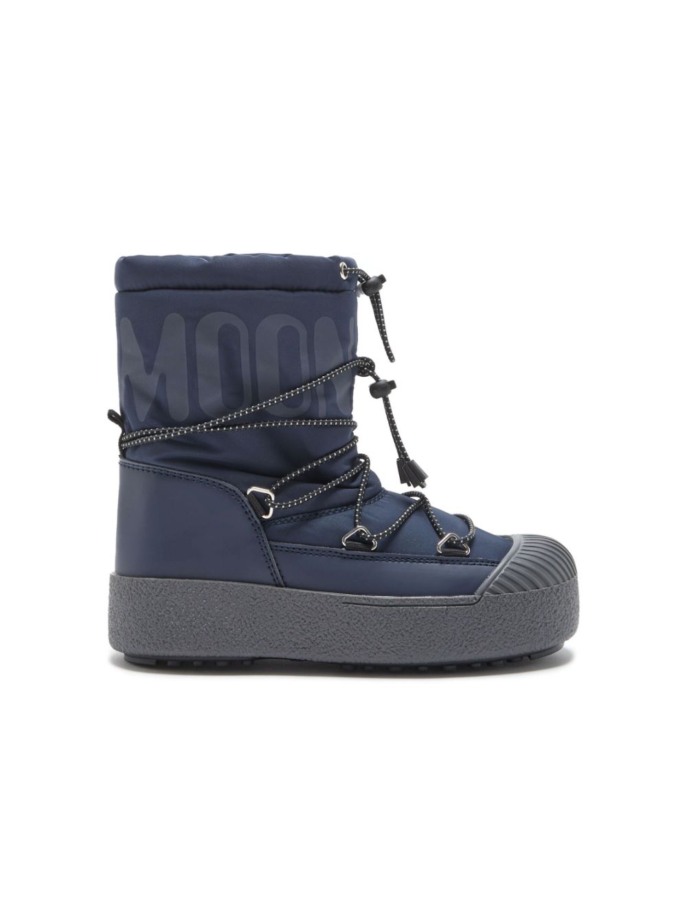 Moon Boot Kids logo-print lace-up snow boots - Blue von Moon Boot Kids