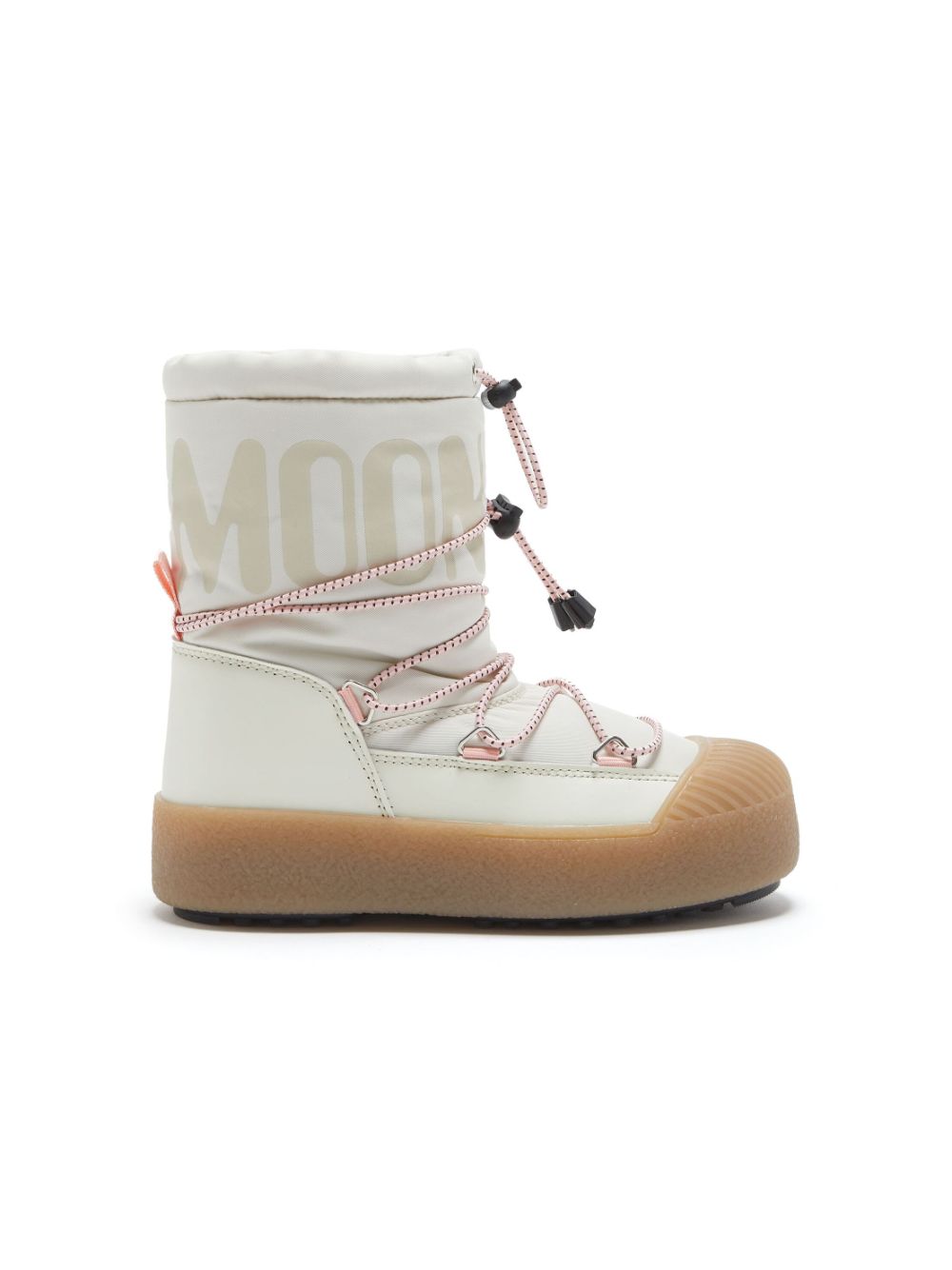 Moon Boot Kids logo-print round-toe boots - White von Moon Boot Kids