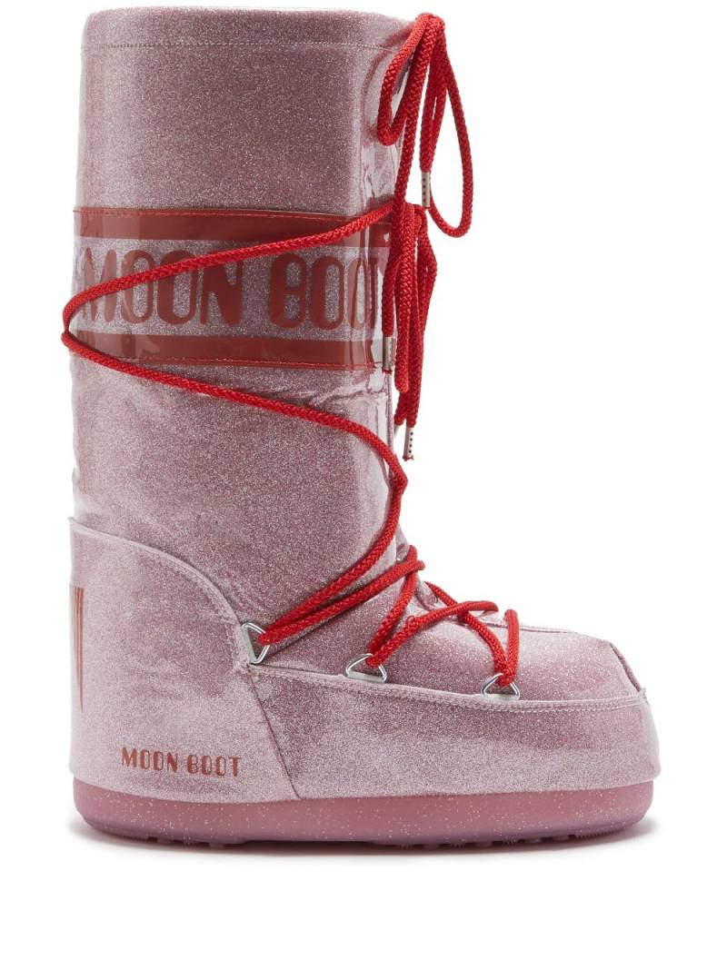 Moon Boot Icon Glitter snow boots - Pink von Moon Boot