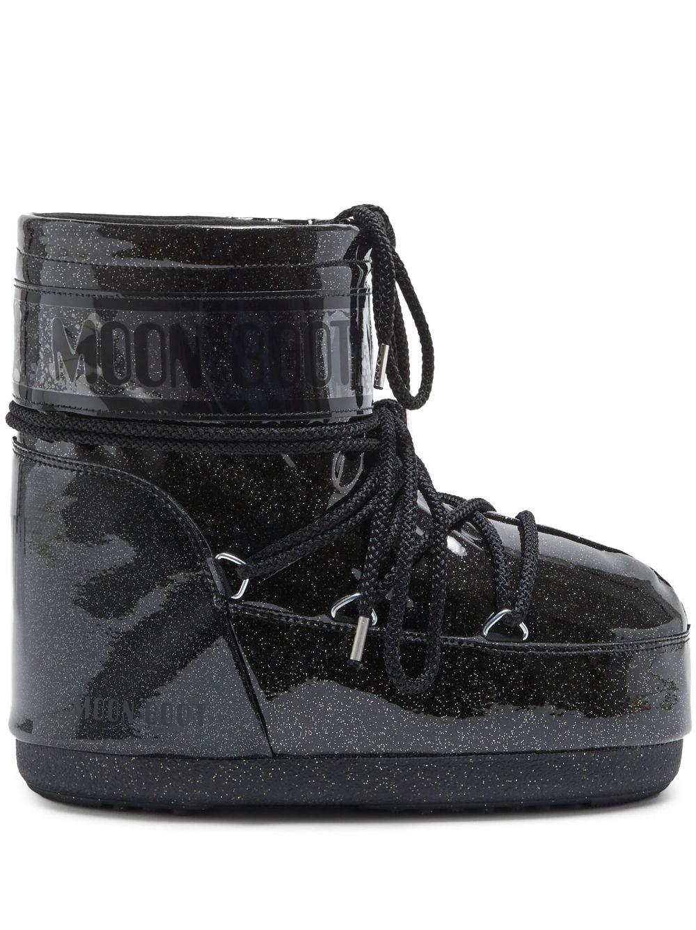 Moon Boot Icon Low Glitter boots - Black von Moon Boot
