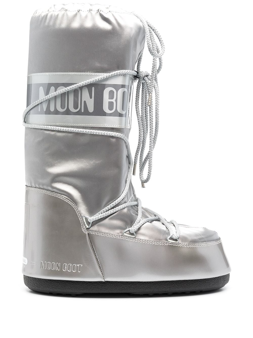 Moon Boot Icon Glance satin snow boots - Grey von Moon Boot