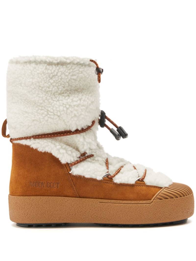 Moon Boot LTrack Polar shearling snow boots - White von Moon Boot