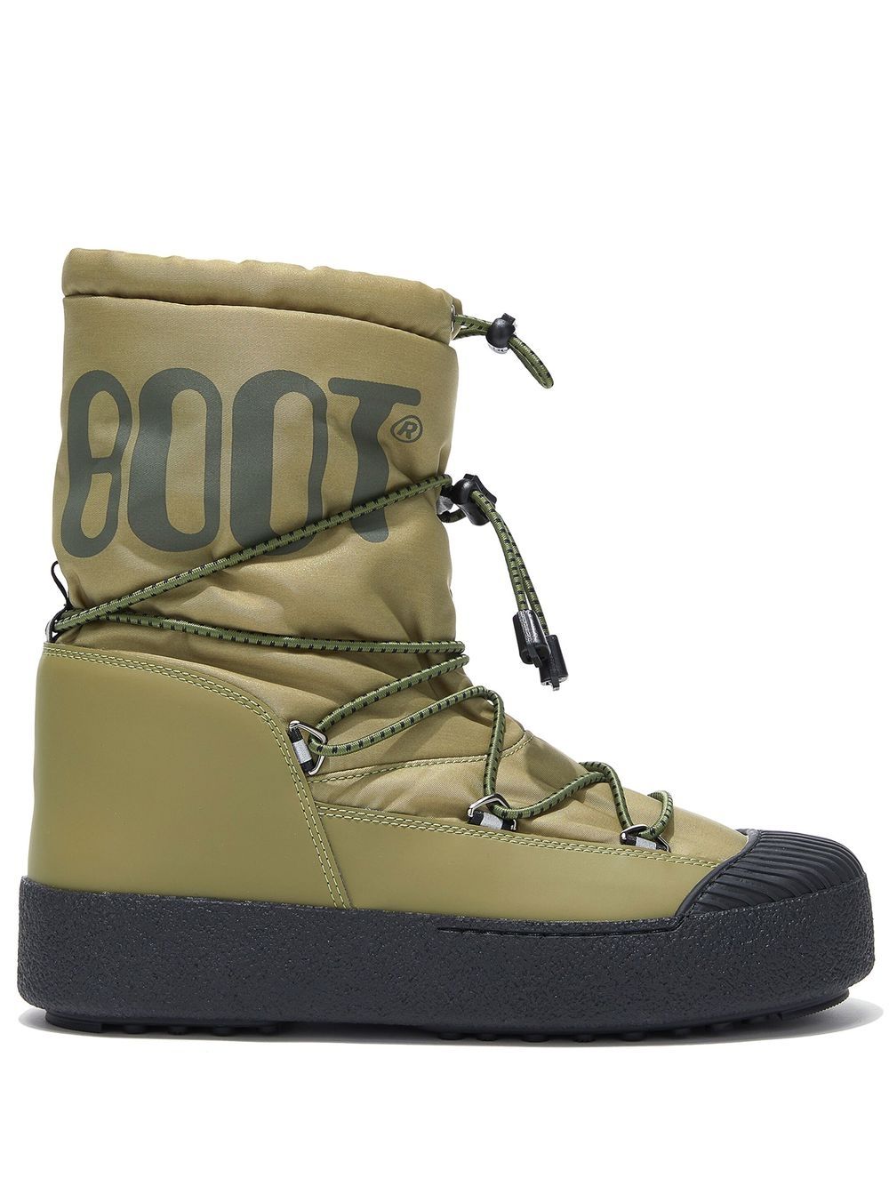 Moon Boot logo-print detail snow boots - Green von Moon Boot