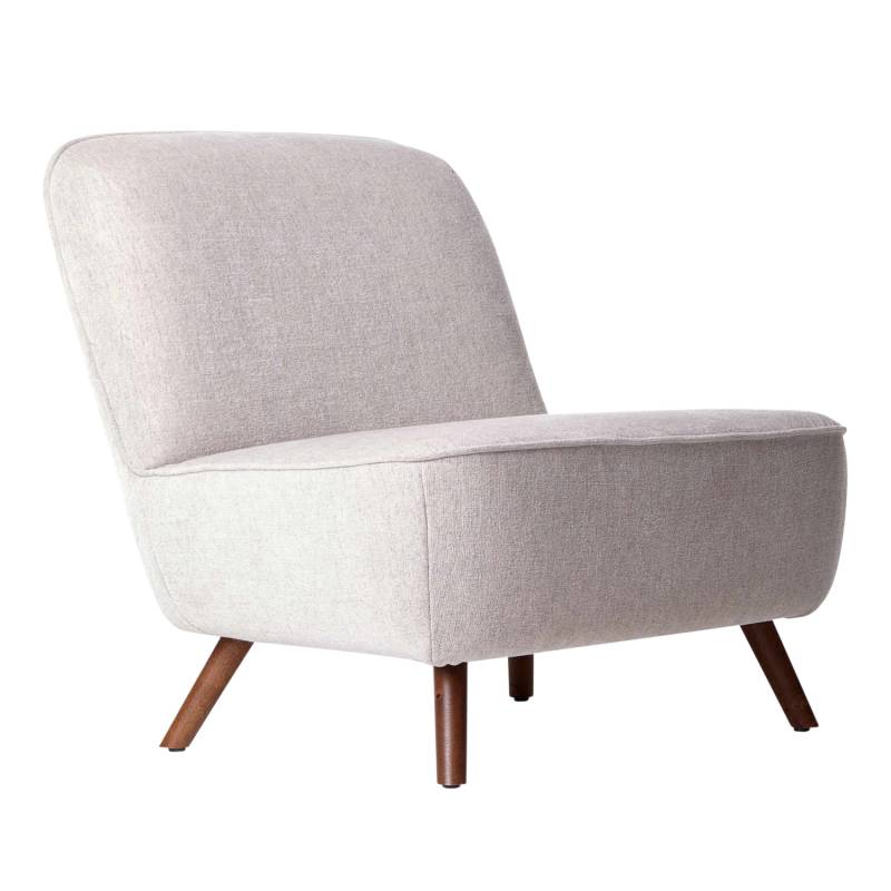 Cocktail Chair Sessel, Bezug stoff remix 0823, Untergestell wood stained white washed von Moooi