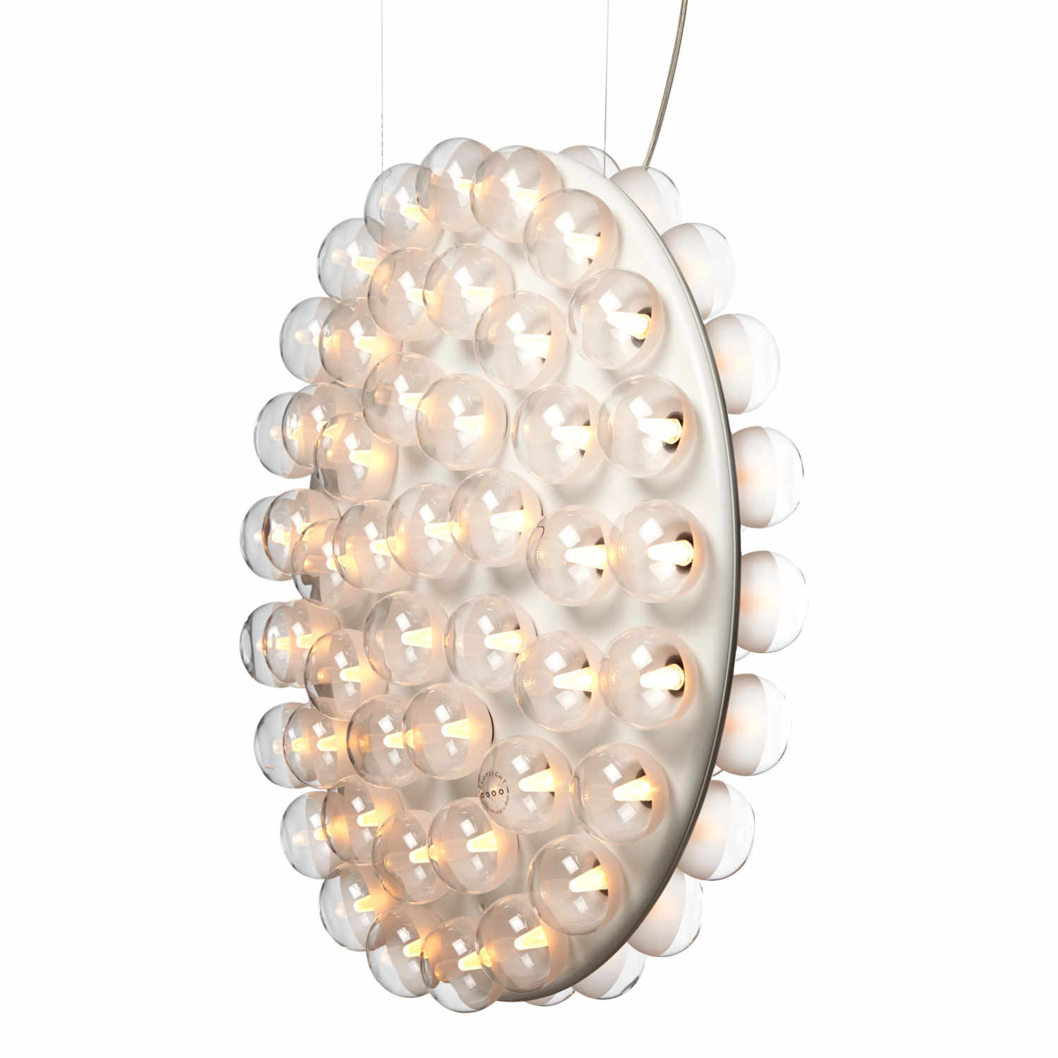 Prop Light Round Double LED Hängeleuchte, Ausführung vertikal, Lichtfarbe 2000 k - sehr warme, gemütliche stimmung von Moooi