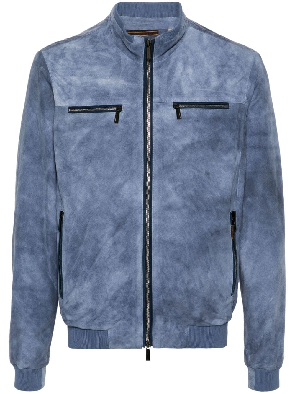 Moorer Cleve suede bomber jacket - Blue von Moorer