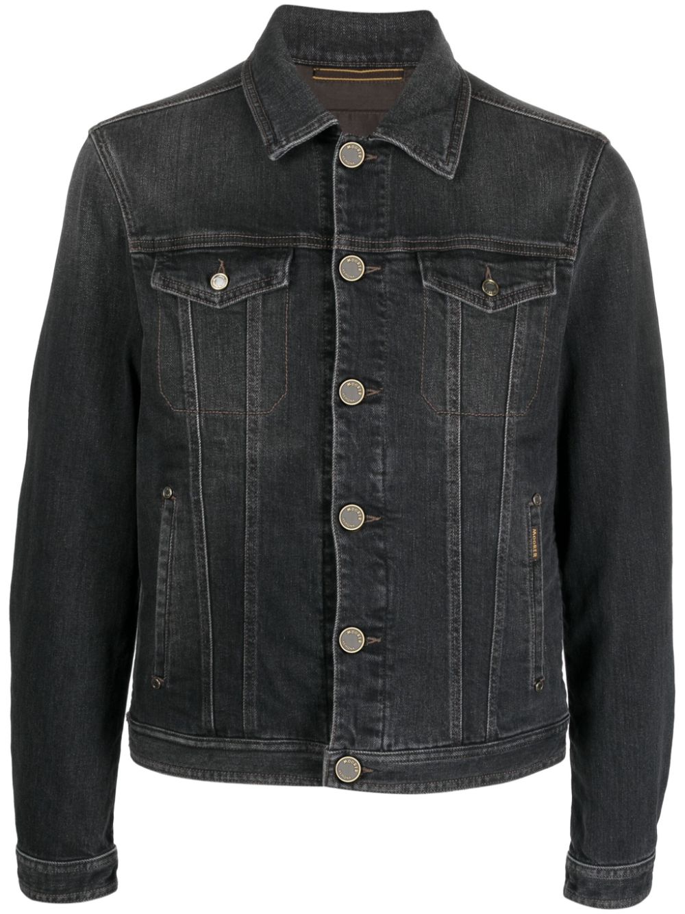 Moorer Lovere-106 denim shirt jacket - Black von Moorer